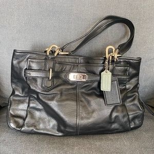 Coach Chelsea Jayden 17811 Shoulder Bag--Black Leather and Silver Hardware